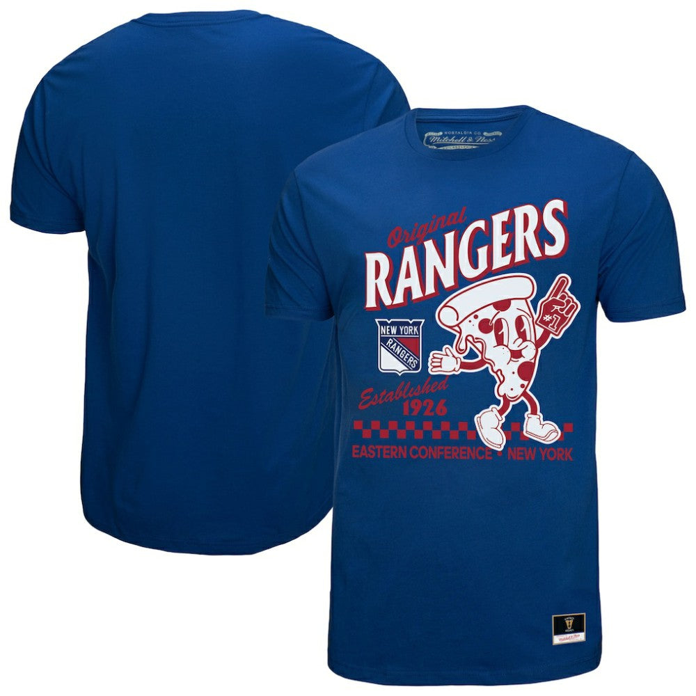 New York Rangers Mitchell & Ness Local Food T-Shirt - Blue | NHL on sale