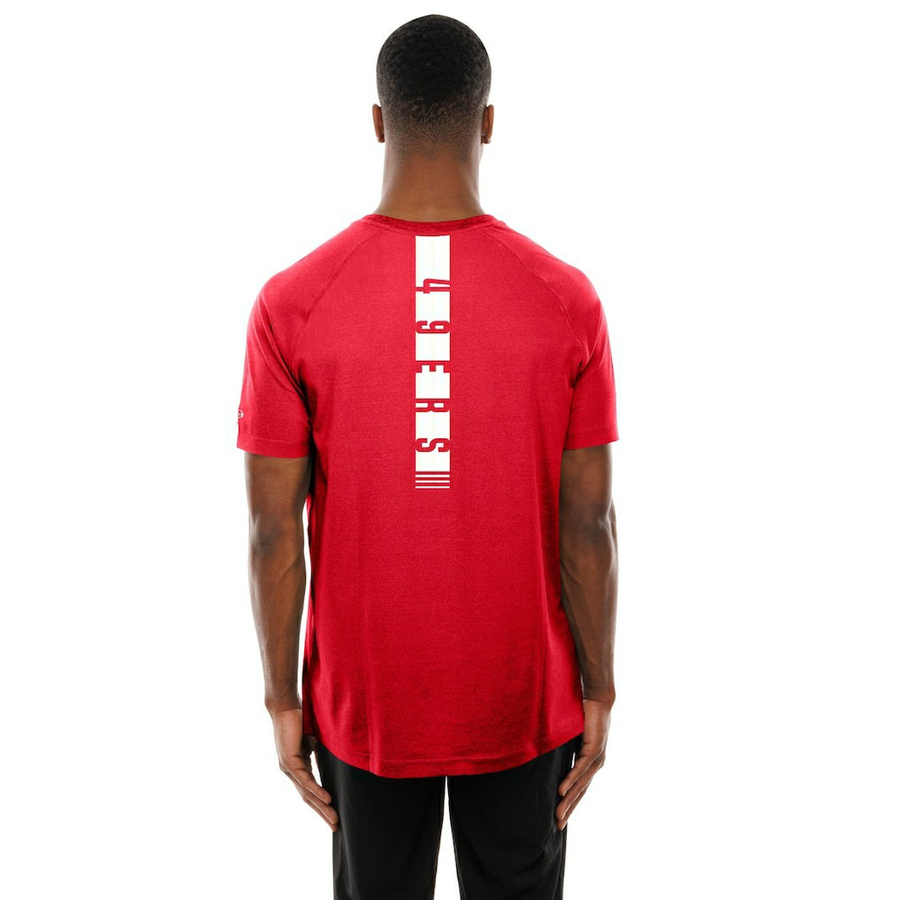 San Francisco 49ers New Era Functional Fandom Reflective T-Shirt - Scarlet - NFL