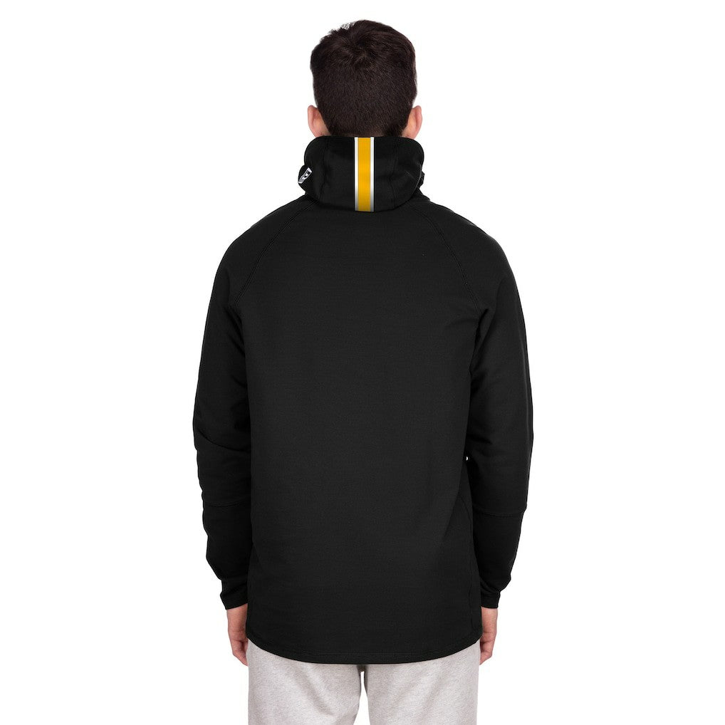Washington Commanders New Era Functional Fandom Balaclava Helmet Stripe Tri-Blend Hoodie - Black - NFL
