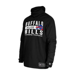 Buffalo Bills New Era Functional Fandom Balaclava Helmet Stripe Tri-Blend Hoodie - Black - NFL