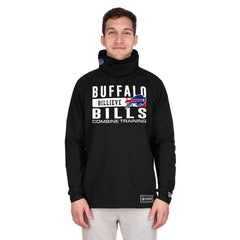 Buffalo Bills New Era Functional Fandom Balaclava Helmet Stripe Tri-Blend Hoodie - Black - NFL