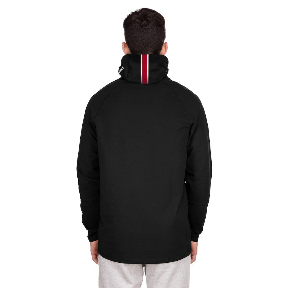 Buffalo Bills New Era Functional Fandom Balaclava Helmet Stripe Tri-Blend Hoodie - Black - NFL
