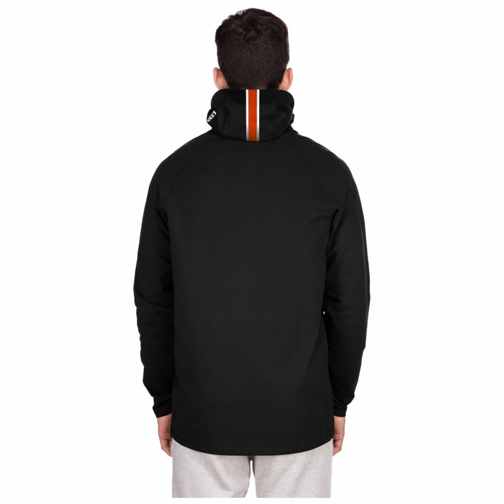 Chicago Bears New Era Functional Fandom Balaclava Helmet Stripe Tri-Blend Hoodie - Black - NFL