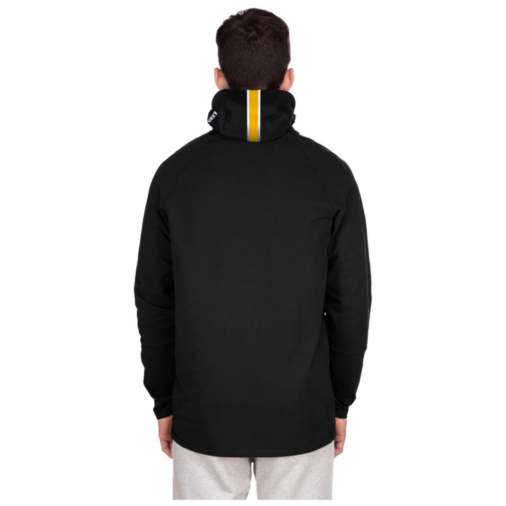 Green Bay Packers New Era Functional Fandom Balaclava Helmet Stripe Tri-Blend Hoodie - Black - NFL