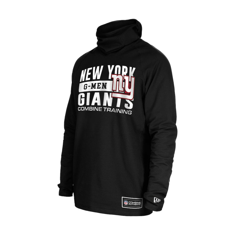 New York Giants New Era Functional Fandom Balaclava Helmet Stripe Tri-Blend Hoodie - Black - NFL