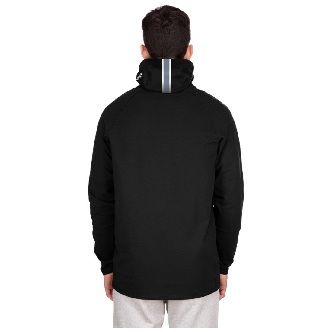 Detroit Lions New Era Functional Fandom Balaclava Helmet Stripe Tri-Blend Hoodie - Black - NFL