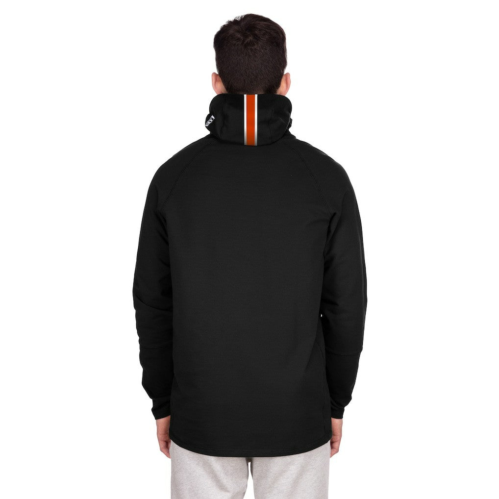 Denver Broncos New Era Functional Fandom Balaclava Helmet Stripe Tri-Blend Hoodie - Black - NFL