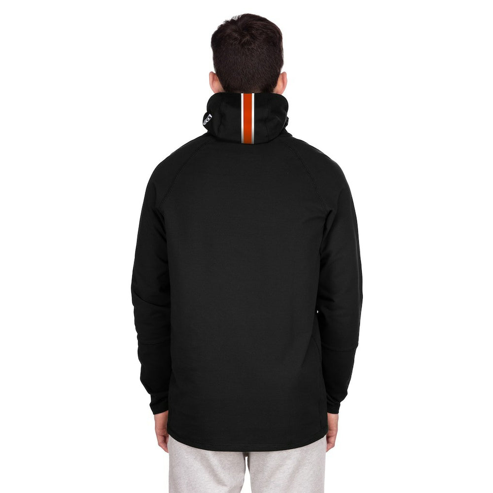 Denver Broncos New Era Functional Fandom Balaclava Helmet Stripe Tri-Blend Hoodie - Black - NFL