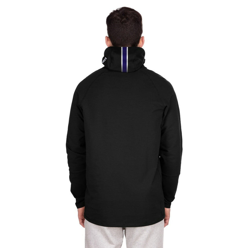 Baltimore Ravens New Era Functional Fandom Balaclava Helmet Stripe Tri-Blend Hoodie - Black - NFL