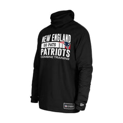 New England Patriots New Era Functional Fandom Balaclava Helmet Stripe Tri-Blend Hoodie - Black - NFL