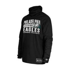 Philadelphia Eagles New Era Functional Fandom Balaclava Helmet Stripe Tri-Blend Hoodie - Black - NFL