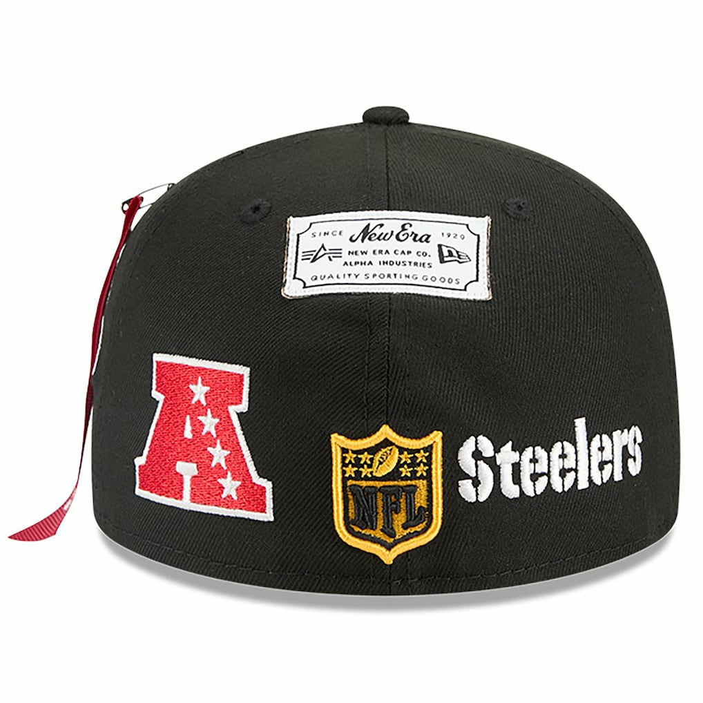 Pittsburgh Steelers New Era x Alpha Industries 59FIFTY Fitted Hat - Black - NFL