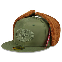 San Francisco 49ers New Era x Alpha Industries Dog Ears 59FIFTY Fitted Hat - Olive - NFL
