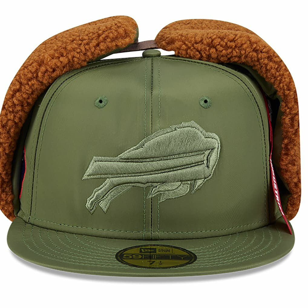 Buffalo Bills New Era x Alpha Industries Dog Ears 59FIFTY Fitted Hat - Olive - NFL