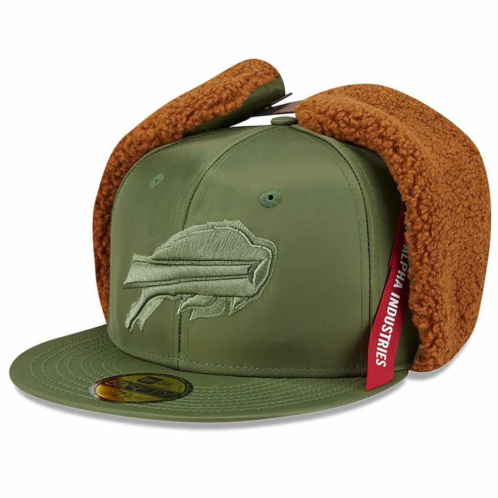 Buffalo Bills New Era x Alpha Industries Dog Ears 59FIFTY Fitted Hat - Olive - NFL