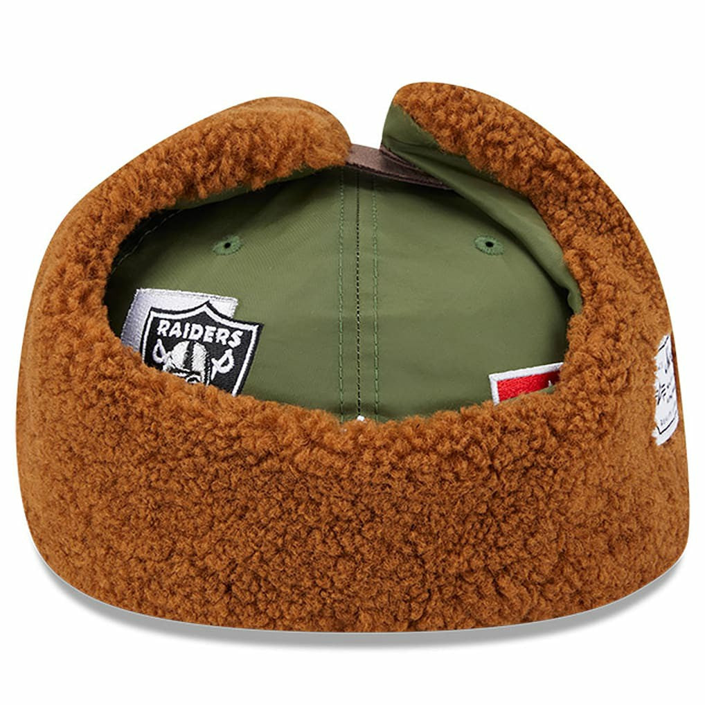 Las Vegas Raiders New Era x Alpha Industries Dog Ears 59FIFTY Fitted Hat - Olive - NFL