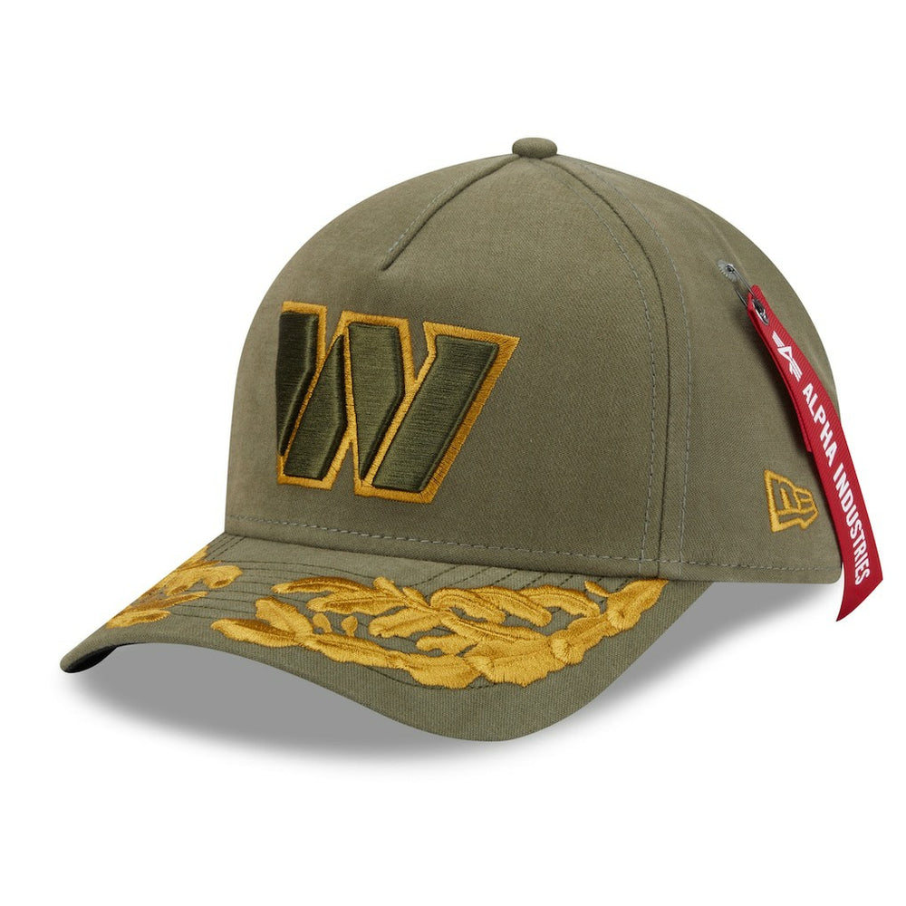 Washington Commanders New Era x Alpha Industries A-Frame 9FORTY Adjustable Hat - Olive - NFL