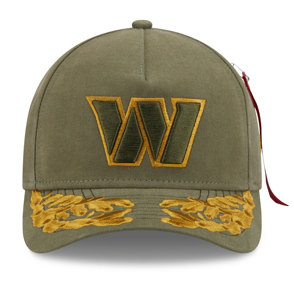 Washington Commanders New Era x Alpha Industries A-Frame 9FORTY Adjustable Hat - Olive - NFL
