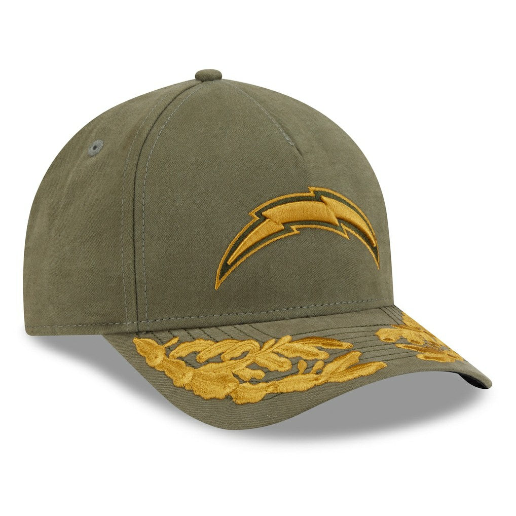 Los Angeles Chargers New Era x Alpha Industries A-Frame 9FORTY Adjustable Hat - Olive - NFL