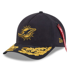 Miami Dolphins New Era x Alpha Industries A-Frame 9FORTY Adjustable Hat - Black - NFL