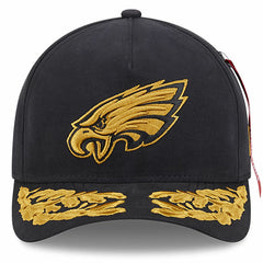 Philadelphia Eagles New Era x Alpha Industries A-Frame 9FORTY Adjustable Hat - Black - NFL