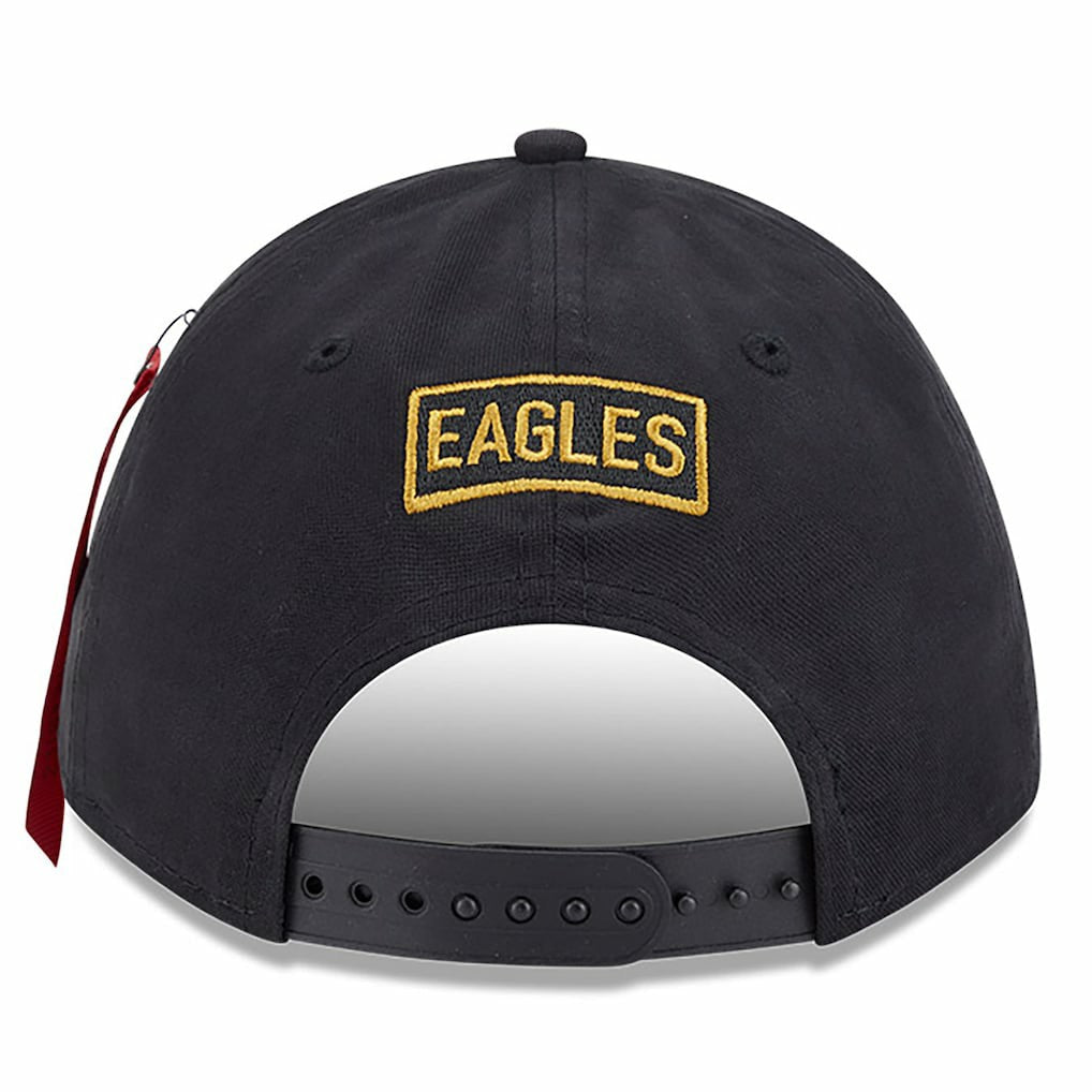 Philadelphia Eagles New Era x Alpha Industries A-Frame 9FORTY Adjustable Hat - Black - NFL