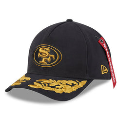 San Francisco 49ers New Era x Alpha Industries A-Frame 9FORTY Adjustable Hat - Black - NFL