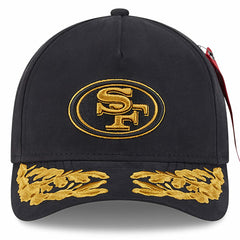 San Francisco 49ers New Era x Alpha Industries A-Frame 9FORTY Adjustable Hat - Black - NFL