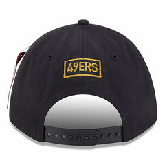 San Francisco 49ers New Era x Alpha Industries A-Frame 9FORTY Adjustable Hat - Black - NFL