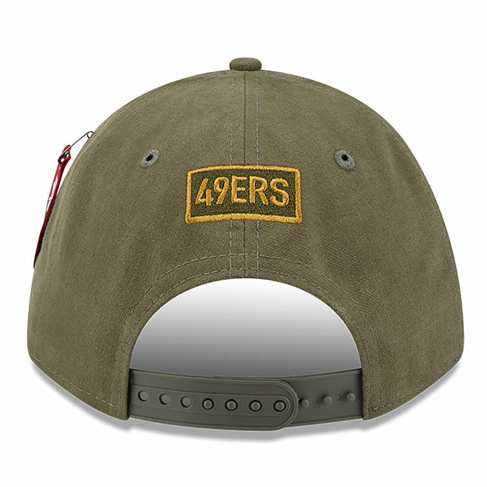 San Francisco 49ers New Era x Alpha Industries A-Frame 9FORTY Adjustable Hat - Olive - NFL