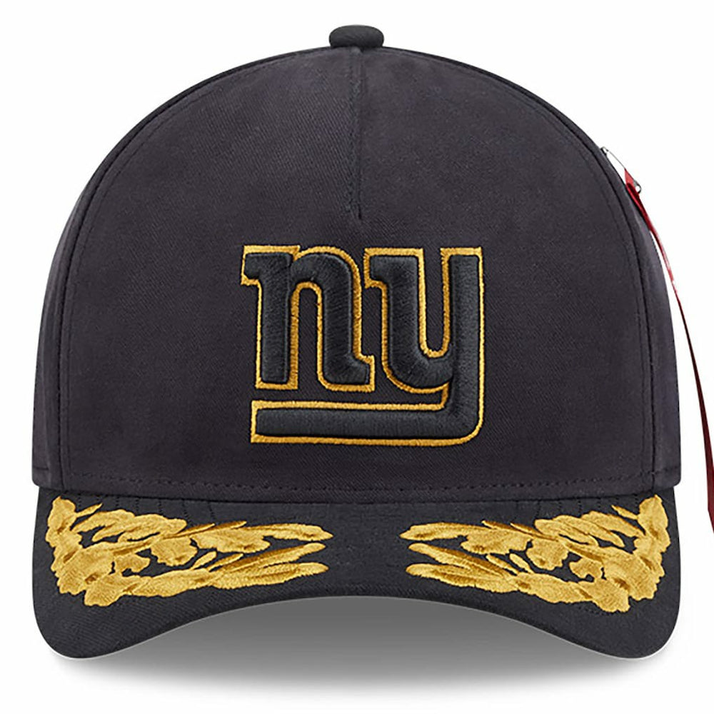 New York Giants New Era x Alpha Industries A-Frame 9FORTY Adjustable Hat - Black - NFL