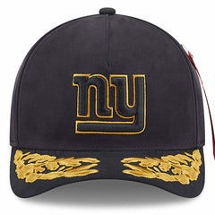 New York Giants New Era x Alpha Industries A-Frame 9FORTY Adjustable Hat - Black - NFL