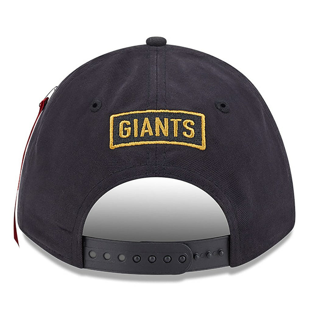 New York Giants New Era x Alpha Industries A-Frame 9FORTY Adjustable Hat - Black - NFL