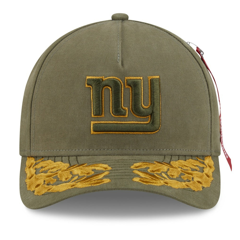 New York Giants New Era x Alpha Industries A-Frame 9FORTY Adjustable Hat - Olive - NFL