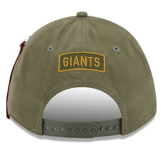 New York Giants New Era x Alpha Industries A-Frame 9FORTY Adjustable Hat - Olive - NFL