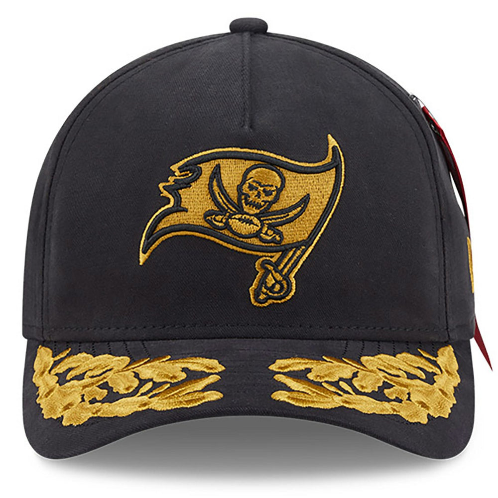 Tampa Bay Buccaneers New Era x Alpha Industries A-Frame 9FORTY Adjustable Hat - Black - NFL
