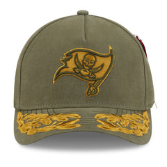 Tampa Bay Buccaneers New Era x Alpha Industries A-Frame 9FORTY Adjustable Hat - Olive - NFL