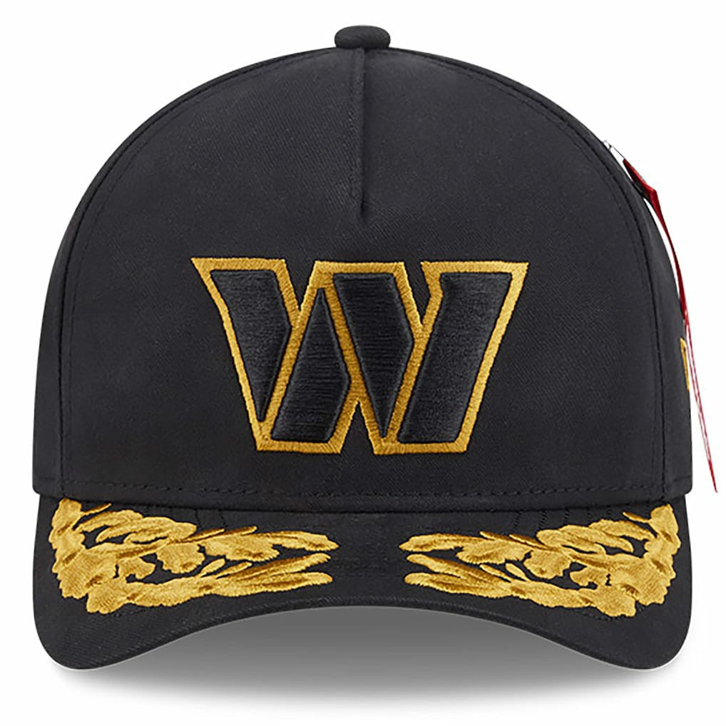 Washington Commanders New Era x Alpha Industries A-Frame 9FORTY Adjustable Hat - Black - NFL