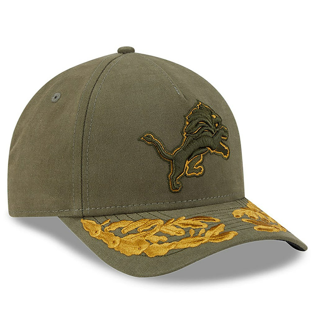 Detroit Lions New Era x Alpha Industries A-Frame 9FORTY Adjustable Hat - Olive - NFL