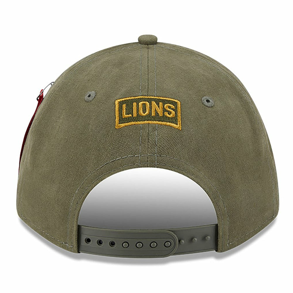 Detroit Lions New Era x Alpha Industries A-Frame 9FORTY Adjustable Hat - Olive - NFL