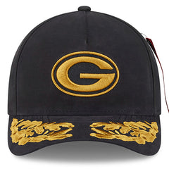 Green Bay Packers New Era x Alpha Industries A-Frame 9FORTY Adjustable Hat - Black - NFL