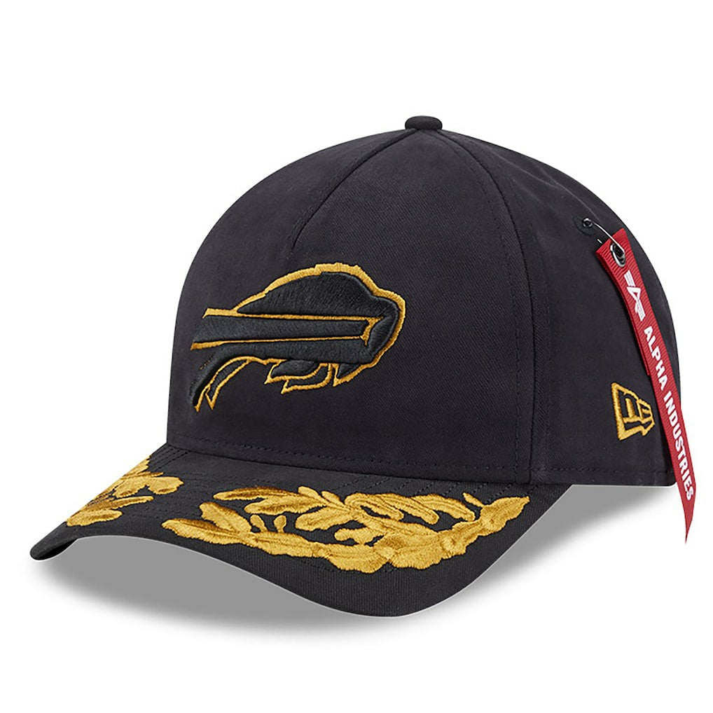 Buffalo Bills New Era x Alpha Industries A-Frame 9FORTY Adjustable Hat - Black - NFL