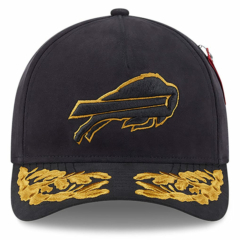 Buffalo Bills New Era x Alpha Industries A-Frame 9FORTY Adjustable Hat - Black - NFL