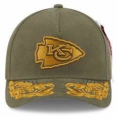 Kansas City Chiefs New Era x Alpha Industries A-Frame 9FORTY Adjustable Hat - Olive - NFL