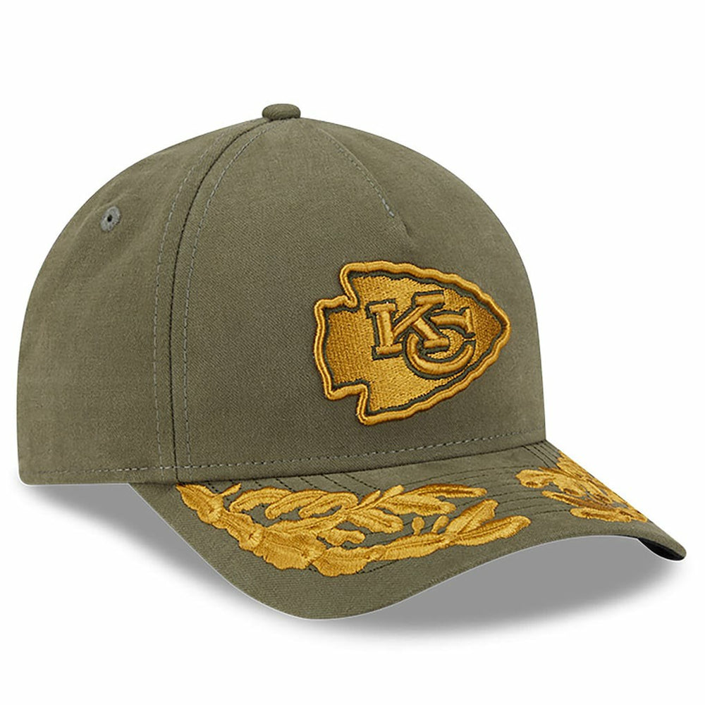 Kansas City Chiefs New Era x Alpha Industries A-Frame 9FORTY Adjustable Hat - Olive - NFL