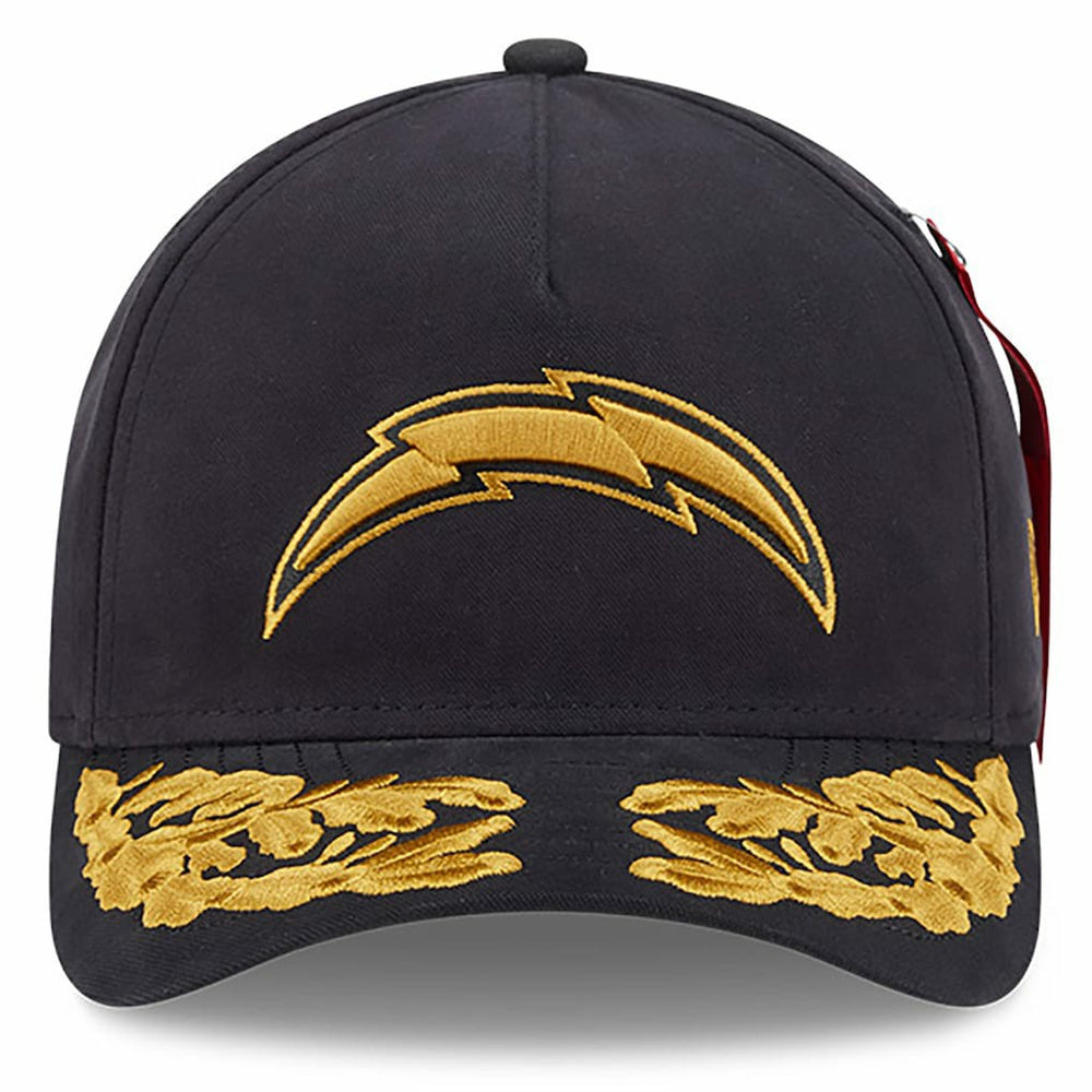 Los Angeles Chargers New Era x Alpha Industries A-Frame 9FORTY Adjustable Hat - Black - NFL