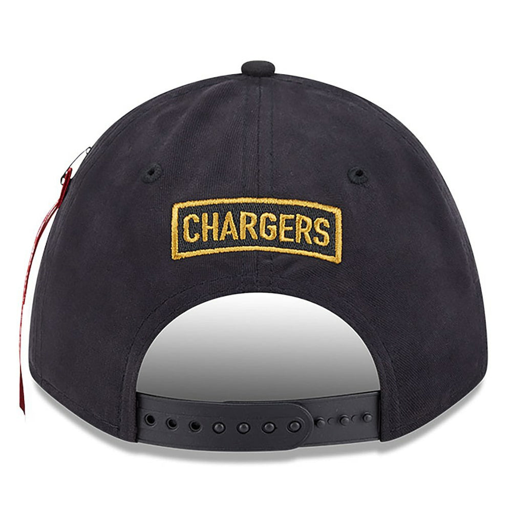 Los Angeles Chargers New Era x Alpha Industries A-Frame 9FORTY Adjustable Hat - Black - NFL