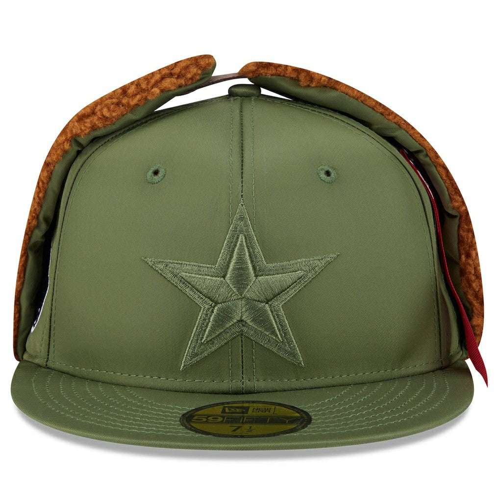 Dallas Cowboys New Era x Alpha Industries Dog Ears 59FIFTY Fitted Hat - Olive - NFL