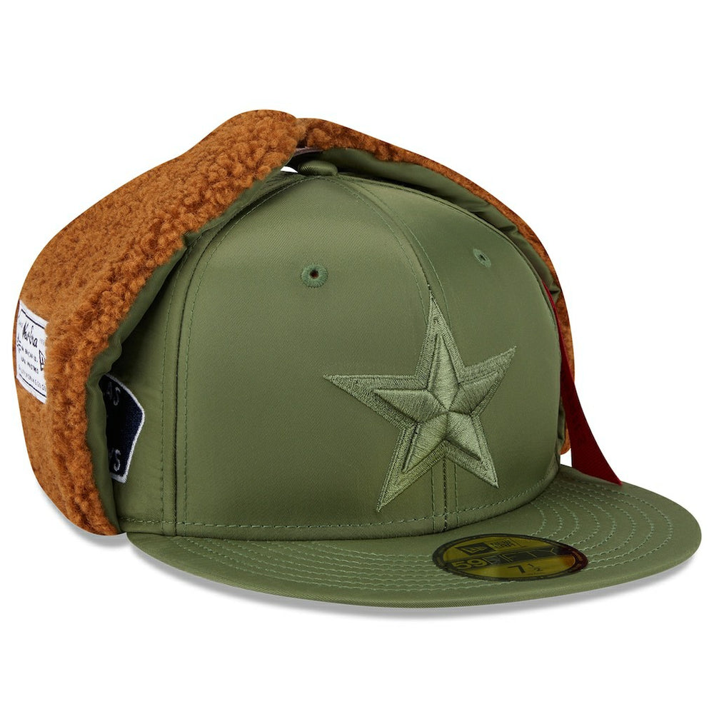 Dallas Cowboys New Era x Alpha Industries Dog Ears 59FIFTY Fitted Hat - Olive - NFL