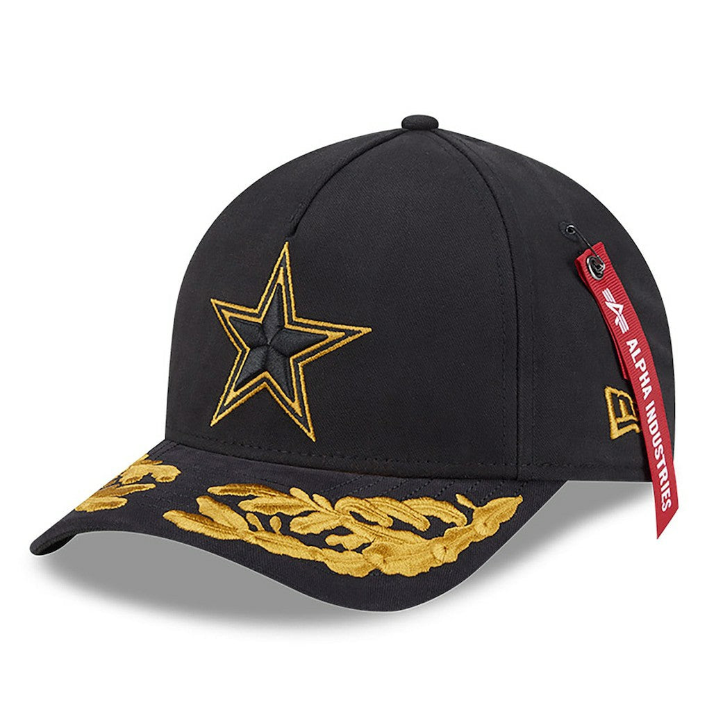 Dallas Cowboys New Era x Alpha Industries A-Frame 9FORTY Adjustable Hat - Black - NFL